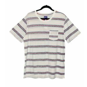 Pacific & Park Striped short sleeves Crew Neck T-Shirt Size Large
